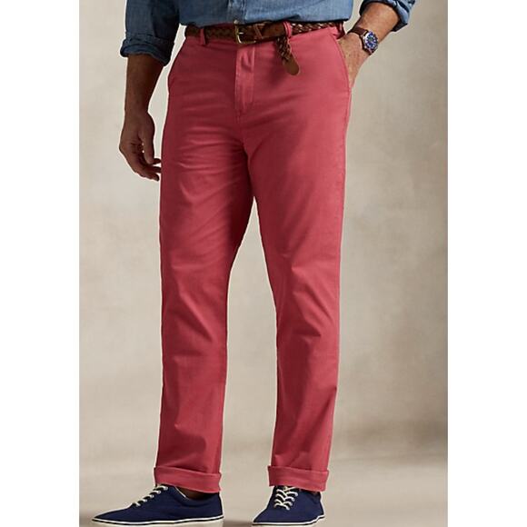 Polo Ralph Lauren Big & Tall Classic-Fit Stretch Chino Pants | 42 x 30, Red NEW! - Picture 1 of 6